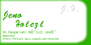 jeno holczl business card